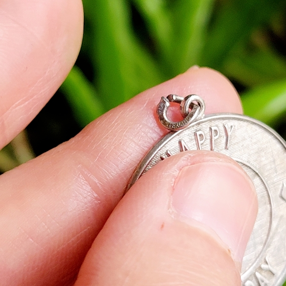 Vintage 925 Sterling Silver Happy Birthday Engraveable Medallion Coin Necklace - Picture 7 of 7